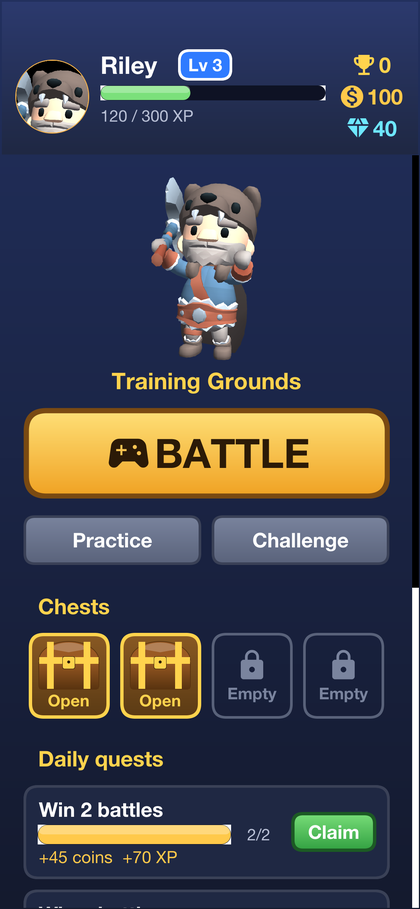 Skirmish screen